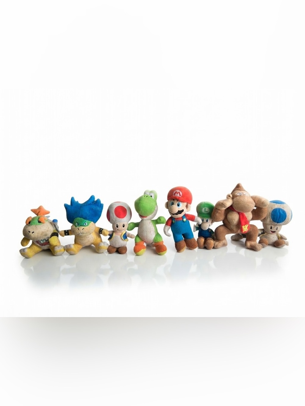 Nintendo Super Mario Bros Plush Toy Lot Mario Luigi Yoshi Donkey Kong Bowser etc